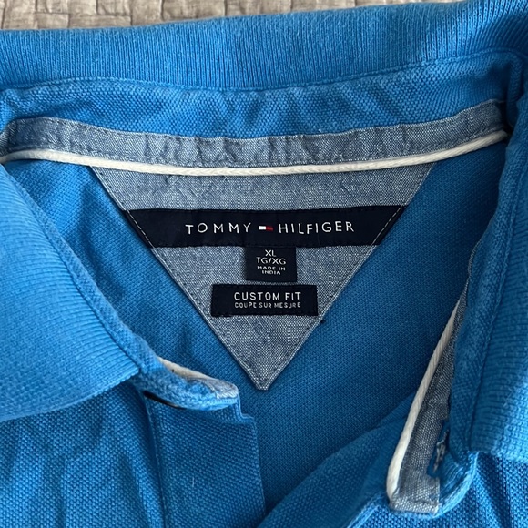 Men’s XL Tommy Hilfiger polo top. Ombré blue - Picture 2 of 5